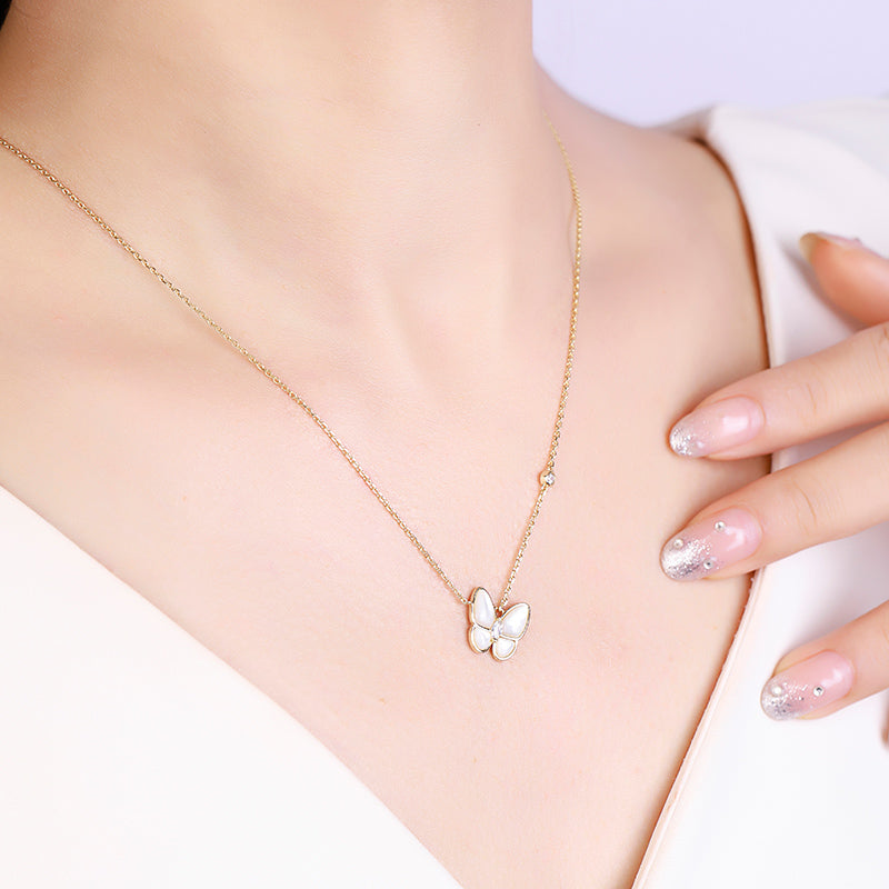 Butterfly Mother-of-Pearl Necklace