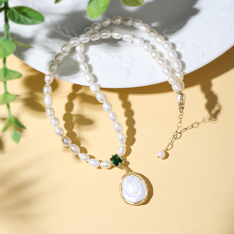 Handcrafted Baroque Pearl Necklace