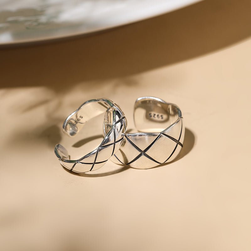 Geometric Vintage Narrow Ring