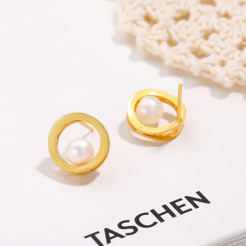 Pearl Hoop Earrings
