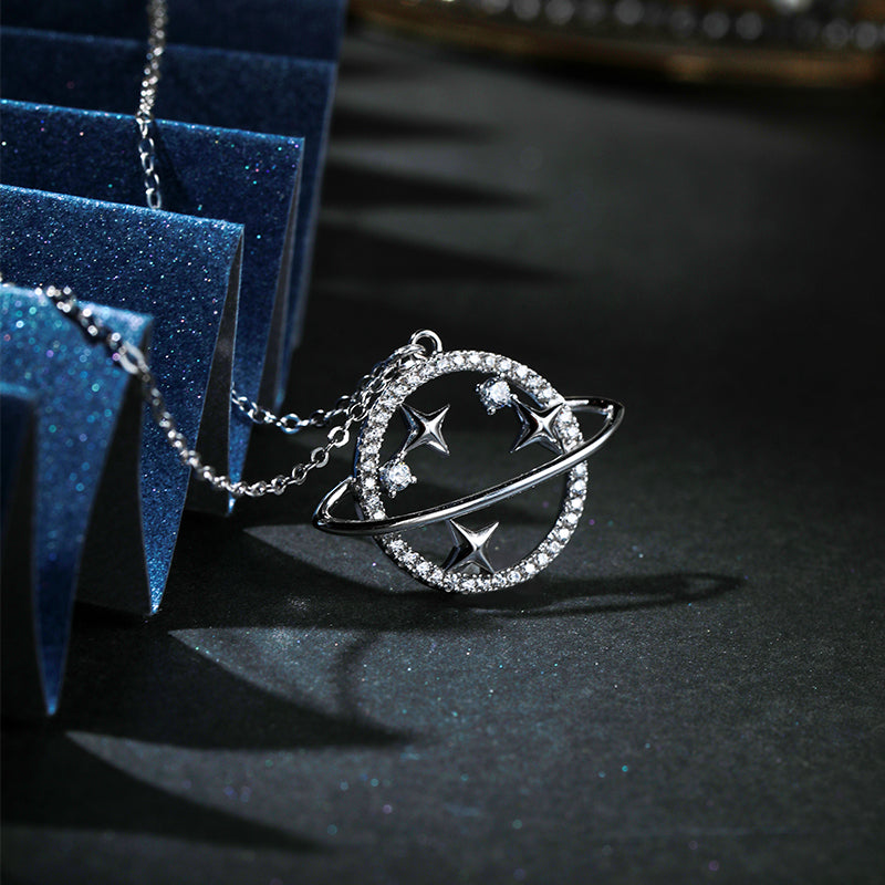 Star Track Silver Necklace