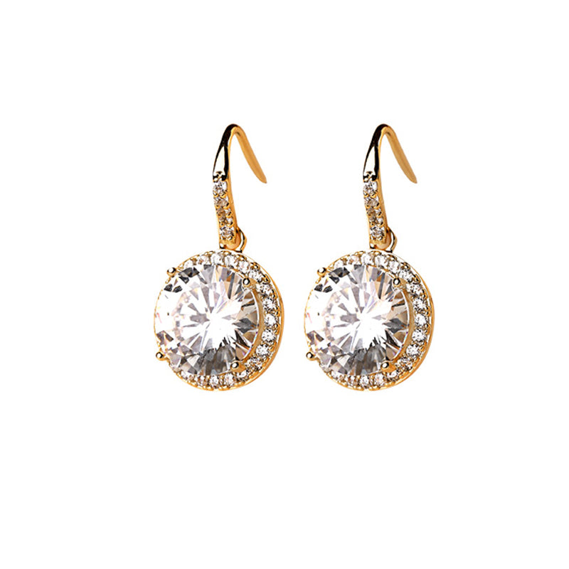 Sparkling Cubic Zirconia 14K Earrings