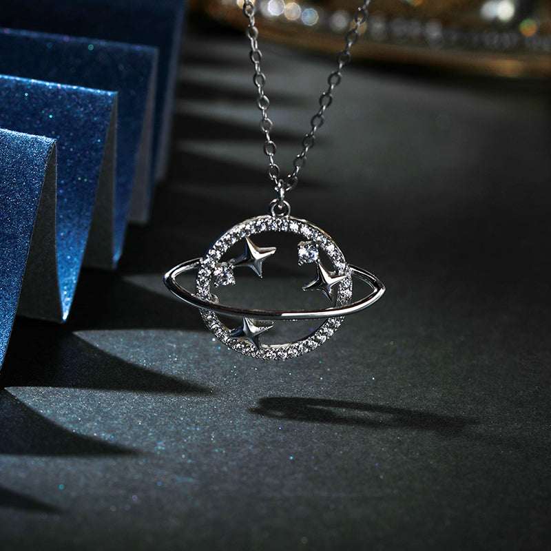 Star Track Silver Necklace