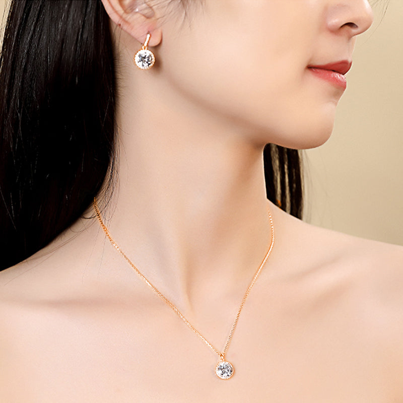 Sparkling Cubic Zirconia 14K Earrings