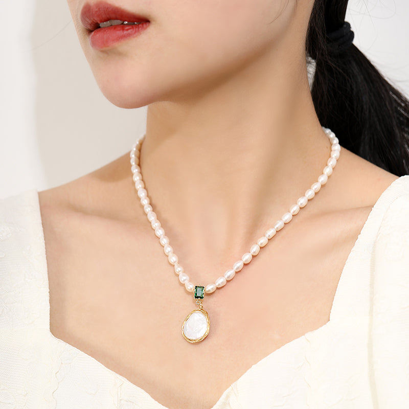 Handcrafted Baroque Pearl Necklace