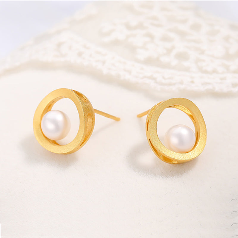 Pearl Hoop Earrings