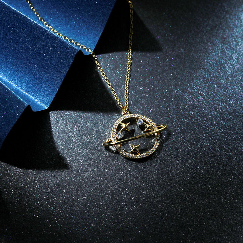 Star Track Gold Necklace
