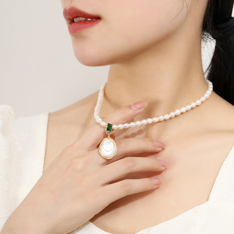 Handcrafted Baroque Pearl Necklace