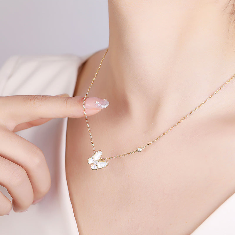 Butterfly Mother-of-Pearl Necklace