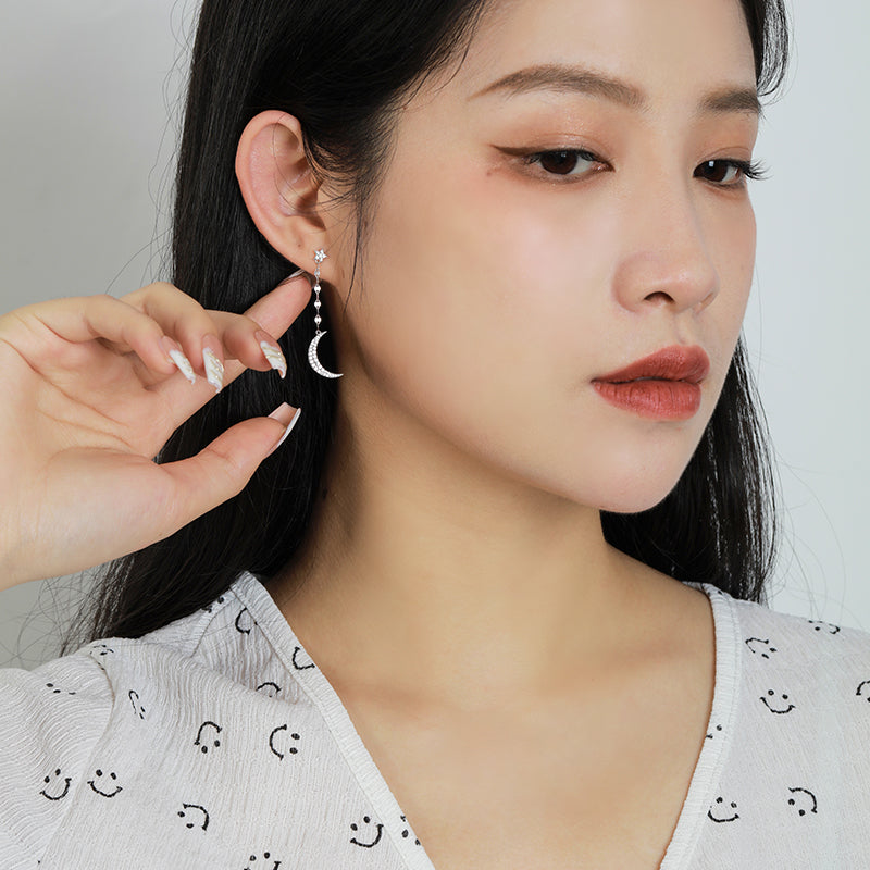 Star and Moon Earrings