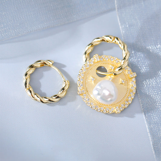 Baroque Asymmetrical Earrings
