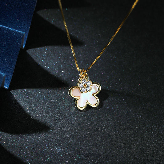 Pearl Peach Blossom Necklace