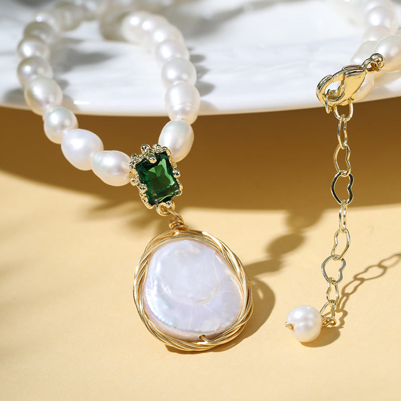 Handcrafted Baroque Pearl Necklace