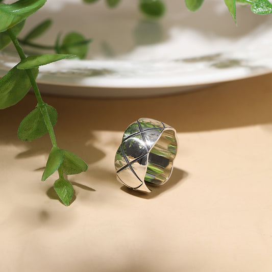 Geometric Vintage Wide Ring