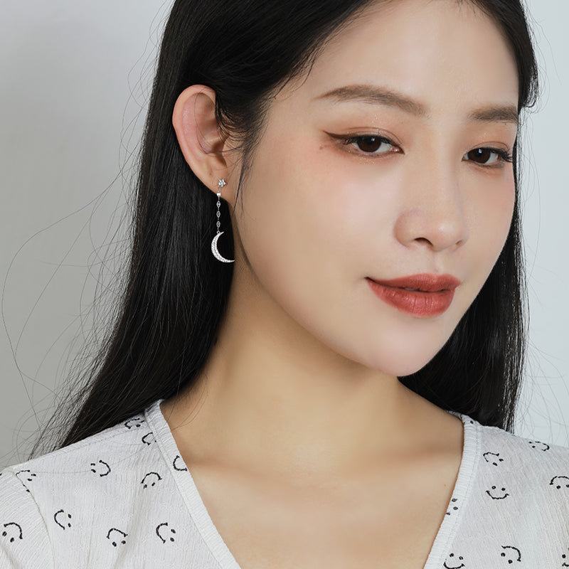 Star and Moon Earrings
