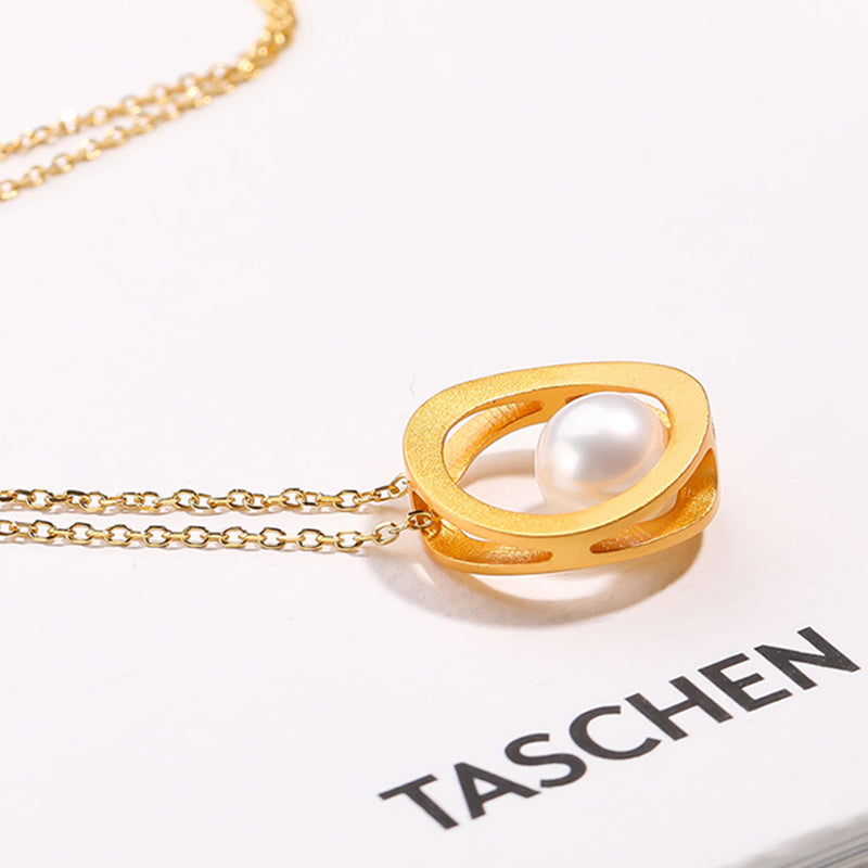 Pearl Hoop Necklace