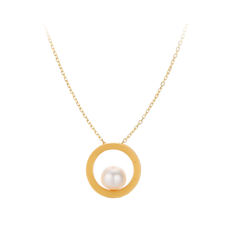 Pearl Hoop Necklace