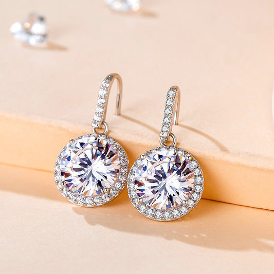 Sparkling Cubic Zirconia Silver Earrings
